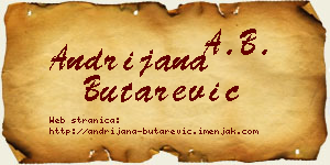 Andrijana Butarević vizit kartica